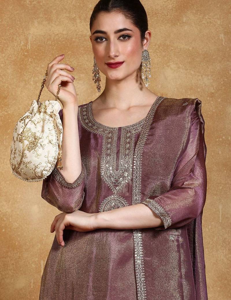 Women Floral Embroidered Kurta with Trousers & Dupatta