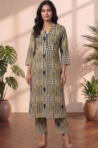 Women Printed Regular Kurta with Palazzos