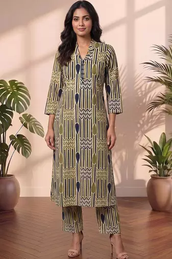Women Printed Regular Kurta with Palazzos
