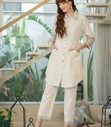Women Ethnic Motifs Embroidered Regular Thread Work Kurta with Trousers