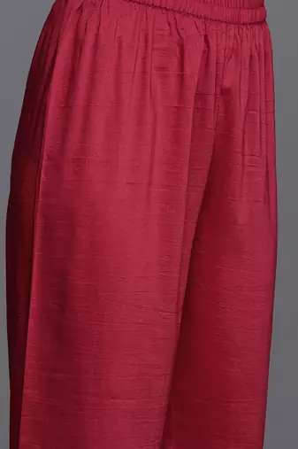 Floral Embroidered Regular Sequinned Kurta With Trousers & Dupatta