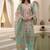 Women Floral Embroidered Regular Beads and Stones Linen Kurta with Trousers & With Dupatta