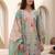 Women Floral Embroidered Regular Beads and Stones Linen Kurta with Trousers & With Dupatta