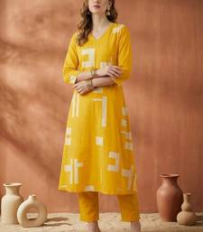 Women Printed Regular Pure Cotton Kurta with Trousers