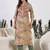 Women Floral Printed Regular Thread Work Chanderi Silk Kurta with Trousers & With Dupatta