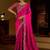 Pink satin jimmy choo embroidered embellished havy work wedding wear saree