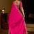 Pink satin jimmy choo embroidered embellished havy work wedding wear saree