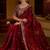 Maroon satin jimmy choo embroidered embellished havy work wedding wear saree