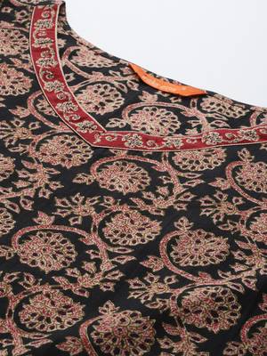 Floral Printed Pure Cotton Kurta with Salwar & With Dupatta 3