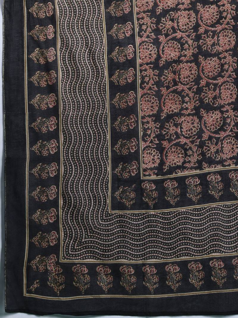 Floral Printed Pure Cotton Kurta with Salwar & With Dupatta