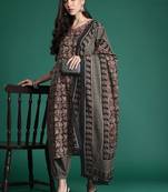 Floral Printed Pure Cotton Kurta with Salwar & With Dupatta