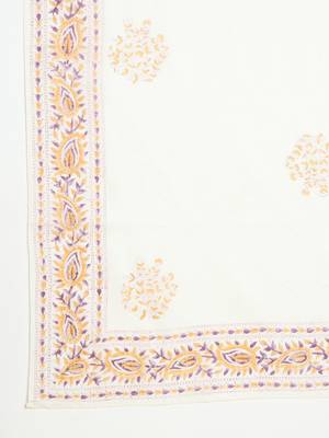 Women Ethnic Motifs Printed Empire Mirror Work Pure Cotton Kurta with Trousers & With Dupatta 7