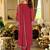 Floral Embroidered Organza Thread Work Kurta With Trousers & Dupatta