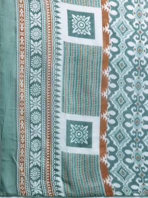 geometric printed regular  cotton kurta with trousers & dupatta 4