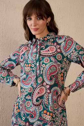 Women Ethnic Motifs Printed Regular Pure Cotton Kurta with Salwar
