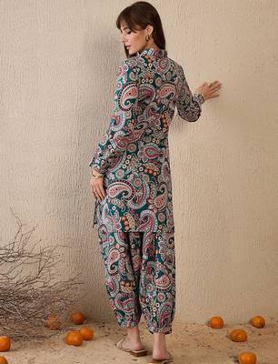 Women Ethnic Motifs Printed Regular Pure Cotton Kurta with Salwar 4