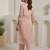 Floral Embroidered Thread Work Organza Straight Kurta With Trousers & Dupatta