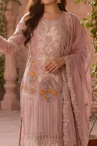 Women Floral Embroidered Regular Sequinned Pure Cotton Kurta with Trousers & With Dupatta