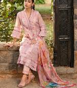 Women Floral Embroidered Panelled Thread Work Kurta with Trousers & With Dupatta