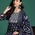Ethnic Motifs Printed Thread Work Kurta with Trousers & With Dupatta