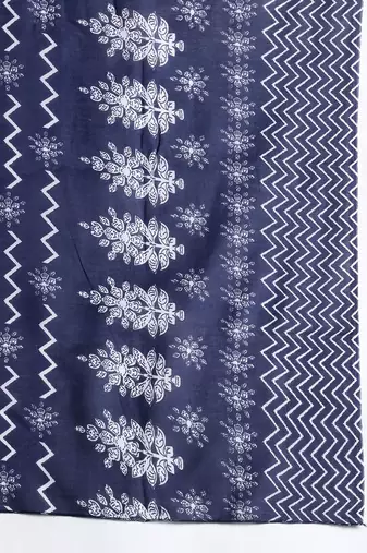 Ethnic Motifs Printed Thread Work Kurta with Trousers & With Dupatta
