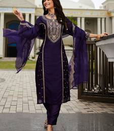 Women Ethnic Motifs Embroidered Panelled Kurta with Trousers & With Dupatta