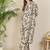 Women Abstract Printed Cotton Kurta with Palazzos