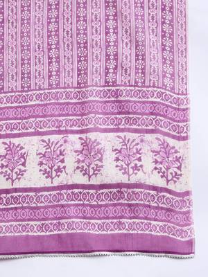 Floral Printed Gotta Patti Pure Cotton Straight Kurta with Trouser & Dupatta 4