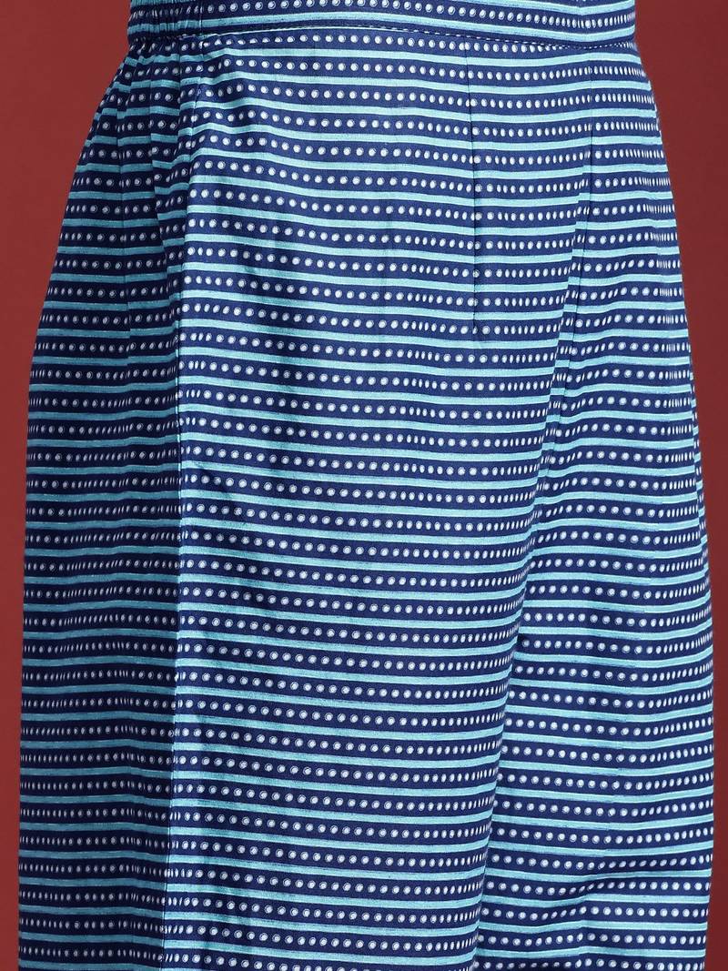 Floral Printed Pure Cotton Kurta With Trousers & Dupatta