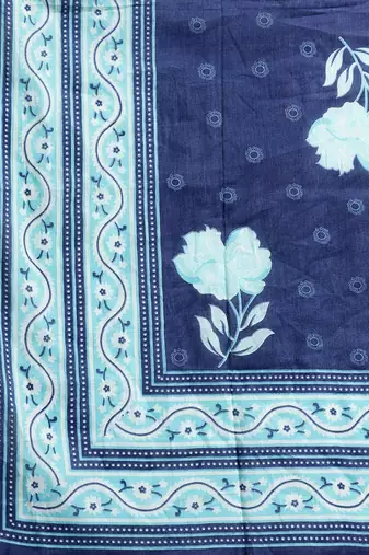 Floral Printed Pure Cotton Kurta With Trousers & Dupatta