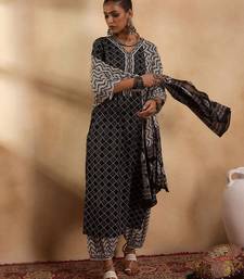 Printed Regular Pure Cotton Kurta with Salwar & Dupatta