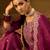 Floral Embroidered Sequinned Liva Kurta with Trousers & Dupatta
