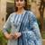 Women Floral Printed Regular Beads and Stones Pure Cotton Kurta with Trousers & With Dupatta