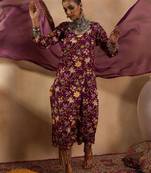 Floral Printed Straight Pure Cotton Kurta with Trousers & Dupatta