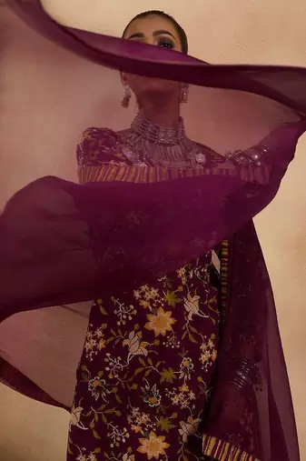 Floral Printed Straight Pure Cotton Kurta with Trousers & Dupatta