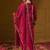 Floral Embroidered Sweetheart Neck Straight Kurta With Trousers & Dupatta