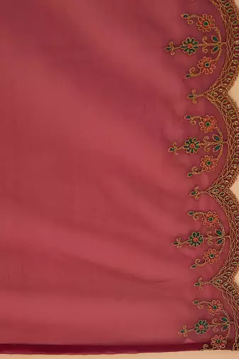 Floral Embroidered Sweetheart Neck Straight Kurta With Trousers & Dupatta