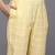 Yellow Floral Embroidered Thread Work Straight Kurta With Trousers & Dupatta