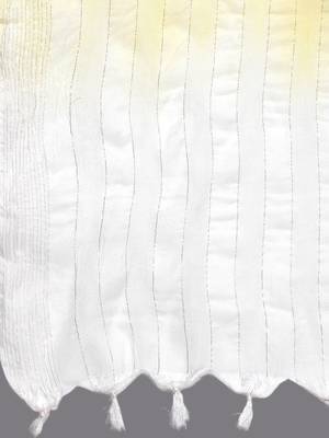 Yellow Floral Embroidered Thread Work Straight Kurta With Trousers & Dupatta 4