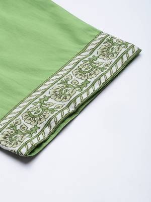 Women Floral Printed Pure Cotton Kurta with Trousers & With Dupatta 8