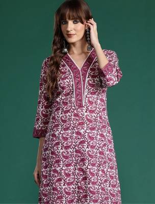 Women Ethnic Motifs Printed Regular Pure Cotton Kurta with Trousers 3