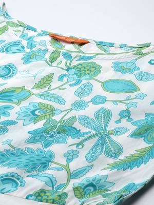 Women Floral Printed Regular Pure Cotton Kurta Set 3
