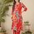 Women Floral Printed Pure Cotton Kurta with Trousers