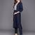 Geometric Yoke Design Keyhole Neck Straight Kurta With Trousers & Dupatta