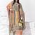 Peach Coloured Floral Printed Straight Kurta with Trousers & Dupatta