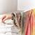 Peach Coloured Floral Printed Straight Kurta with Trousers & Dupatta