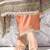 Peach Coloured Floral Printed Straight Kurta with Trousers & Dupatta