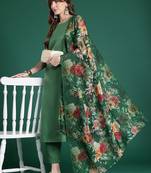 Kurta With Trousers & Dupatta