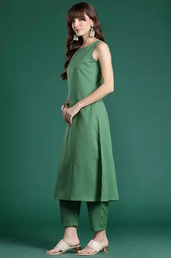 Kurta With Trousers & Dupatta