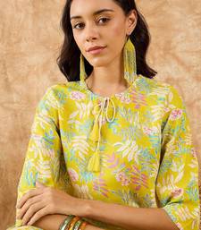Floral Printed Straight Kurta with Trousers